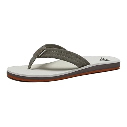 Quiksilver Carver Suede Flip Flops for Men, Size 6-16
