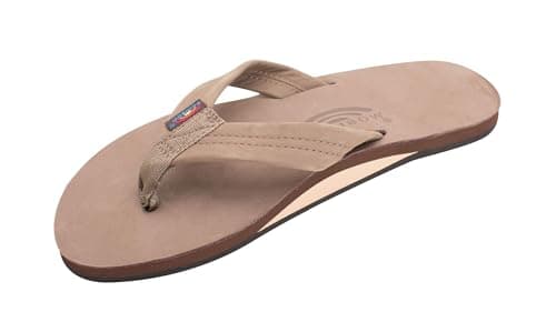 Men's Premier Leather Single Layer Rainbow Sandals