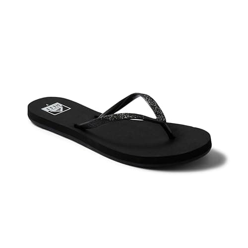 REEF Women's Stargazer Flip Flop, Lightweight & Soft Footbed, Glitter Strap