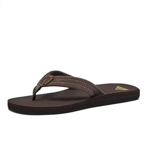 Quiksilver Carver Suede Flip Flops for Men, Size 6-16