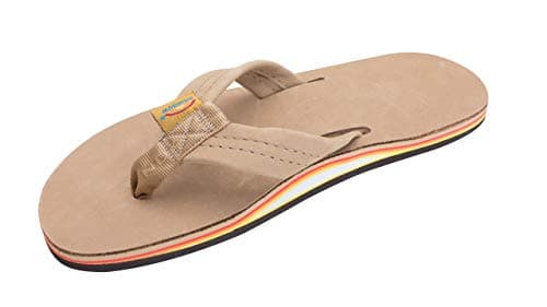 Men's Premier Leather Single Layer Rainbow Sandals