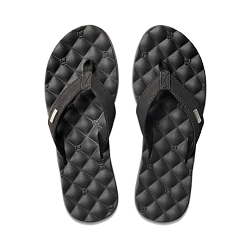 REEF Dreams Women's Memory Foam Flip Flop, Faux Leather Lined Strap