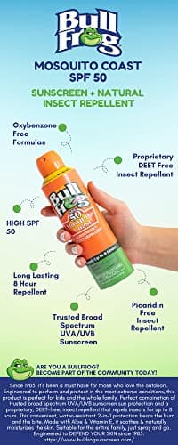 Bullfrog Sunscreen & Insect Repellent SPF50+ 5.5oz, 2pk
