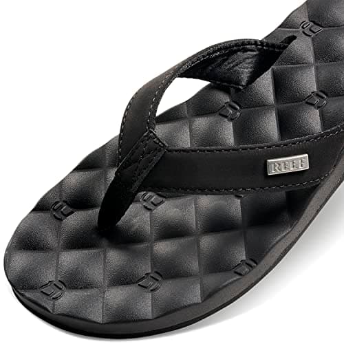 REEF Dreams Women's Memory Foam Flip Flop, Faux Leather Lined Strap