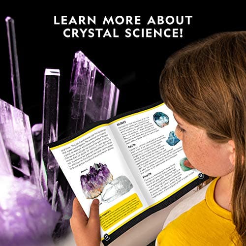 NATIONAL GEOGRAPHIC Mega Crystal Growing Kit, Grow 8 Crystals with Light-Up Stand