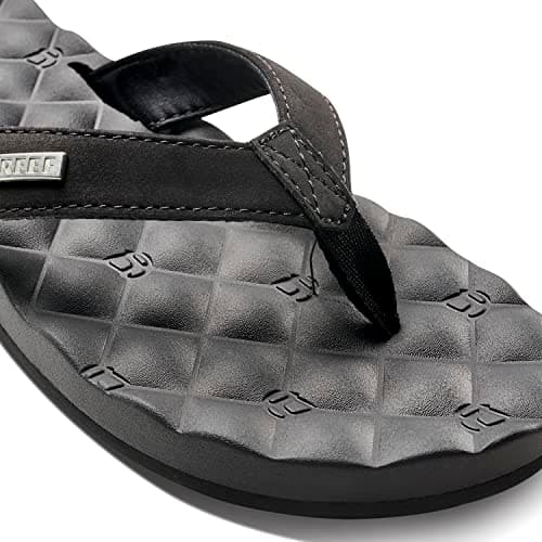 REEF Dreams Women's Memory Foam Flip Flop, Faux Leather Lined Strap