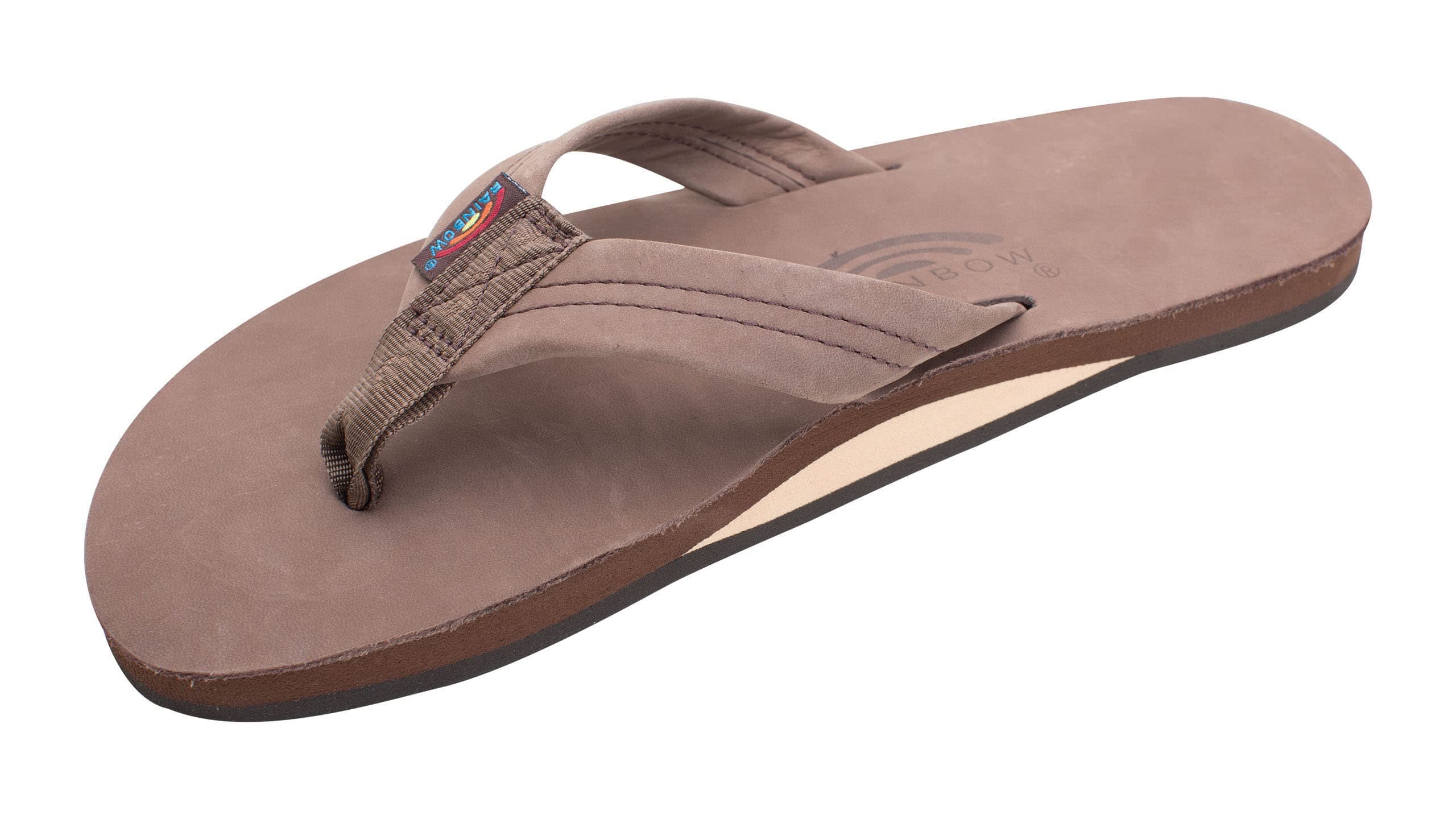 Men's Premier Leather Single Layer Rainbow Sandals